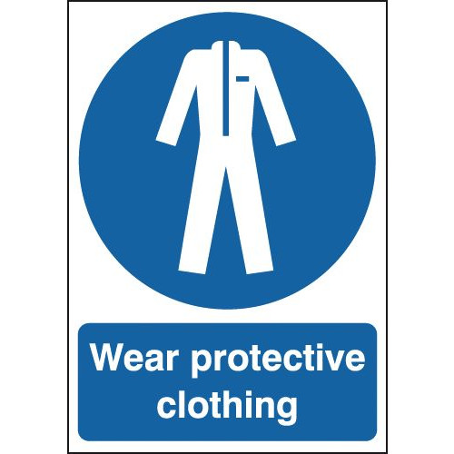 210X148MM WEAR PROTECTIVE CLOTHING - RIGID