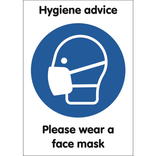 A4 PLEASE WEAR A FACE MASK - REPOSITIONABLE VINYL