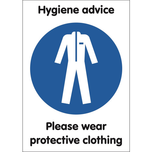 A4 PLEASE WEAR PROTECTIVE CLOTHING - REPOSITIONABLE VINYL