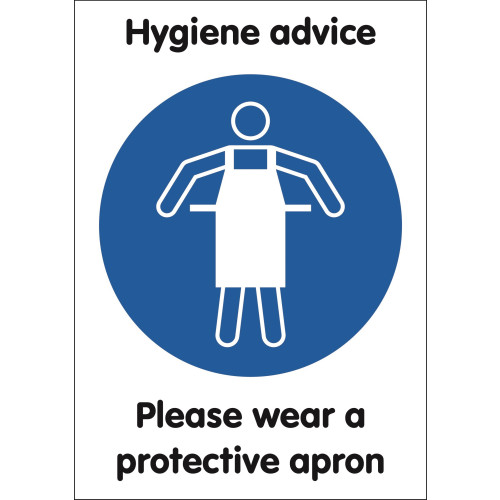 A4 PLEASE WEAR A PROTECTIVE APRON - REPOSITIONABLE VINYL