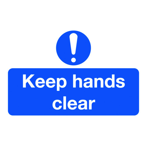 58X90MM KEEP HANDS CLEAR - PK OF 6