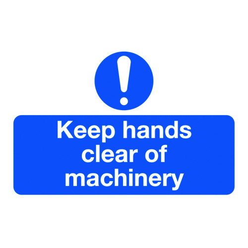 KEEP HANDS CLEAR OF MACHINERY - LABELS (PK/6)