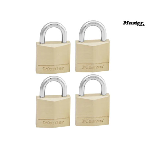 SOLID BRASS PADLOCKS DOUBLE LEVER 30MM (X4)