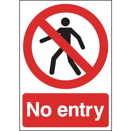 210X148MM NO ENTRY - RIGID