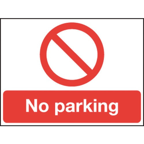 NO PARKING - STANCHION SIGN