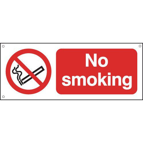 100X250MM NO SMOKING - ALUMINIUM