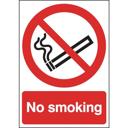NO SMOKING - FACE ADHESIVE