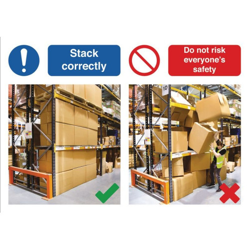 420 X 594MM STACK CORRECTLY / DO NOT RISK EVERYONE'S SAFETY - RIGID
