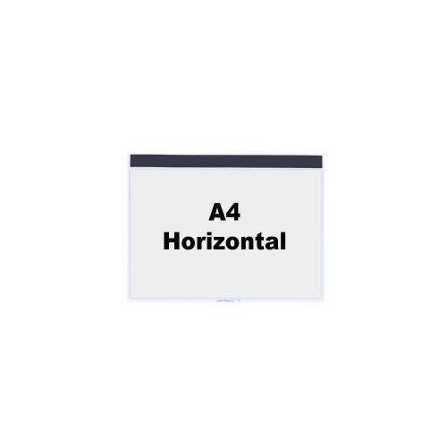 INDUSTRIAL STRENGTH CLEAR POCKET - MAGNETIC - H.310 X W.215MM - A4 HORIZONTAL - PACK OF 50