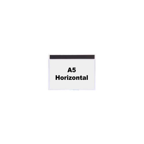 INDUSTRIAL STRENGTH CLEAR POCKET - MAGNETIC - H.230 X W.155MM - A5 HORIZONTAL - PACK OF 10