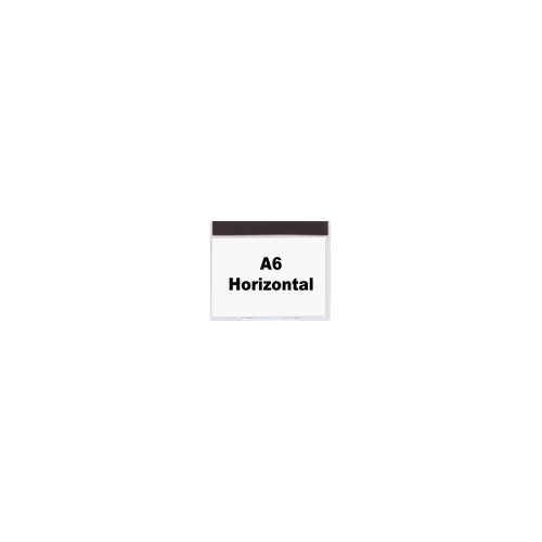 INDUSTRIAL STRENGTH CLEAR POCKET - MAGNETIC - H.110 X W.155MM - A6 HORIZONTAL - PACK OF 50