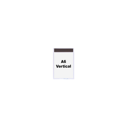 INDUSTRIAL STRENGTH CLEAR POCKET - MAGNETIC - H.155 X W.110MM - A6 VERTICAL - PACK OF 10