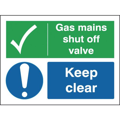 150X200MM GAS MAINS SHUT OFF VALVE KEEP CLEAR