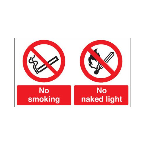 150X300MM NO SMOKING NO NAKED LIGHT - RIGID