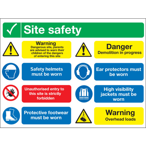 SITE SAFETY DANGEROUS SITE PERSONAL PROTECTIVE EQUIPMENT SITE SAFETY BOARD