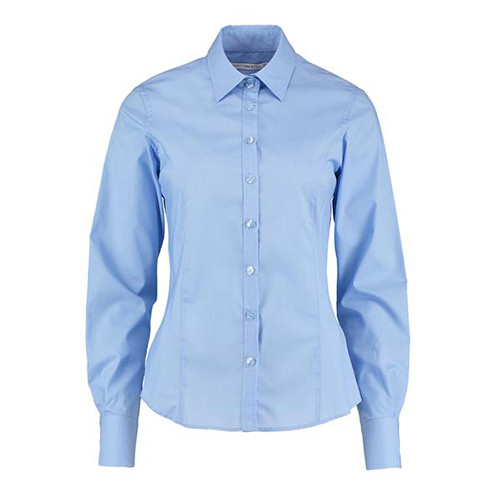 KUSTOM KIT LADIES LONG SLEEVE BUSINESS SHIRT - SKY - 28