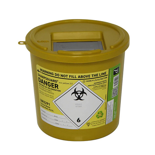 SHARPS DISPOSAL BIN 2.5L