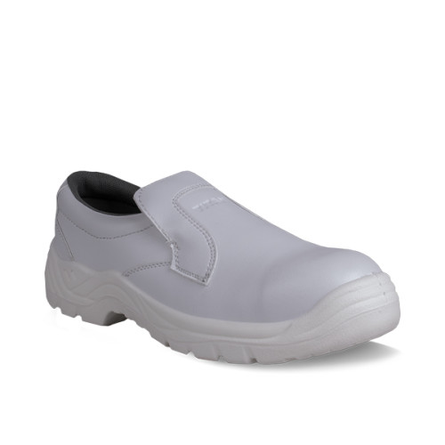 SLIP-ON SAFETY SHOE - WHITE - 4 (LADIES SIZES)