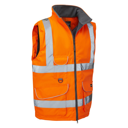 ROKWEAR WORMLEY HI-VIS BODYWARMER - ORANGE - L