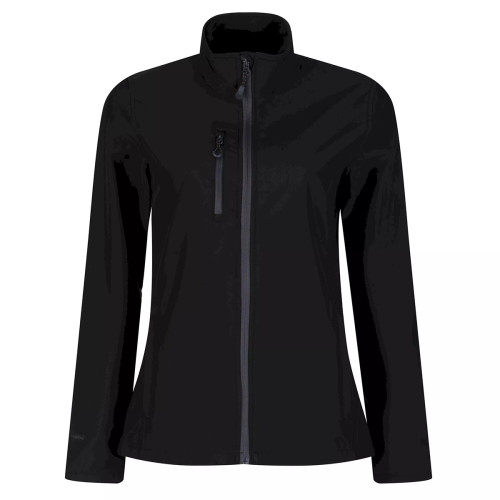 REGATTA LADIES HONESTLY MADE 100% RECYCLED SOFTSHELL JACKET-BLACK-10/S