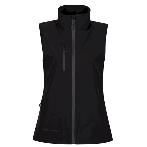 REGATTA LADIES HONESTLY MADE 100% RECYCLED SOFTSHELL BODYWARMER-BLACK-10/S