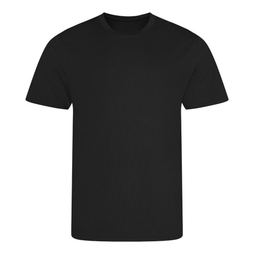 AWDIS COOL RECYCLED POLYESTER T-SHIRT – BLACK – 2XL