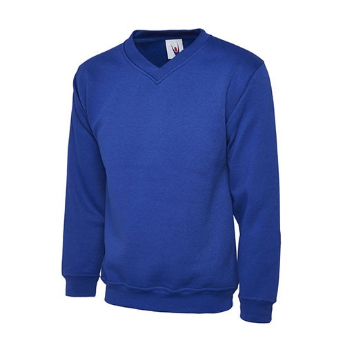 V-NECK SWEATSHIRT - ROYAL - L