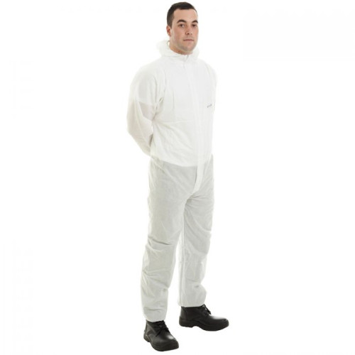 DISPOSABLE TYPE 5/6 COVERALL - WHITE - XL