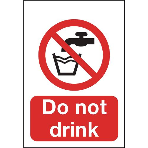 100X75MM DO NOT DRINK - RIGID