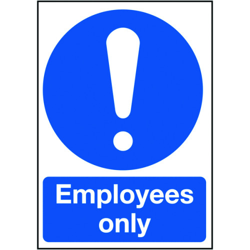 297X210MM EMPLOYEES ONLY - RIGID