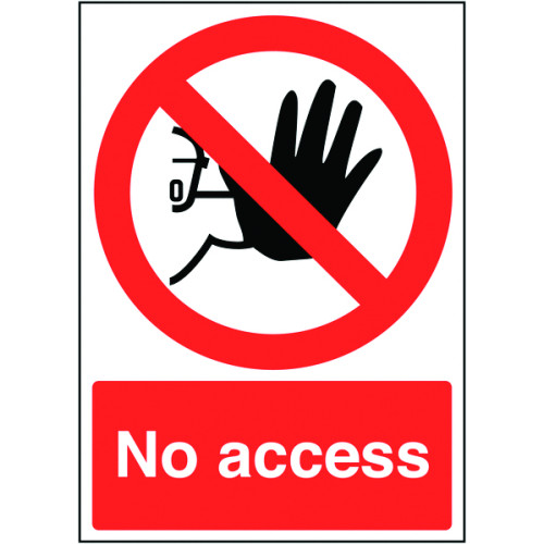 210X148MM NO ACCESS - RIGID