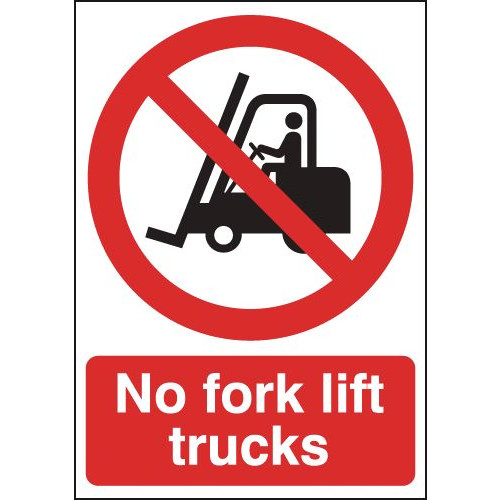 297X210MM NO FORKLIFT TRUCKS - RIGID