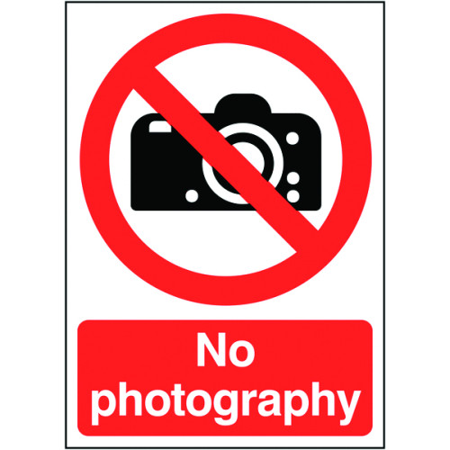 210X148MM NO PHOTOGRAPHY - RIGID