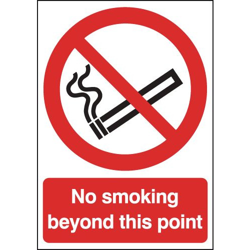 420X297MM NO SMOKING BEYOND THIS POINT - RIGID