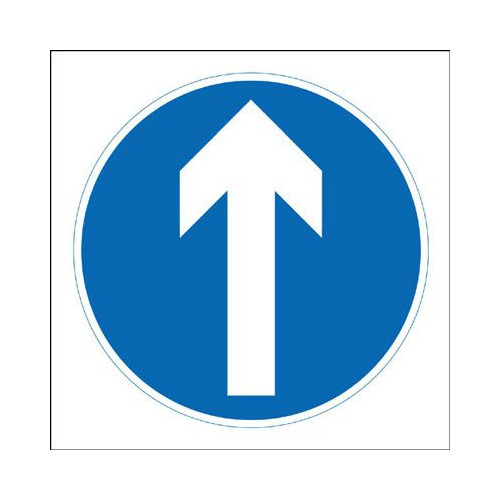 DIAGONAL ARROW UP - STANCHION SIGN