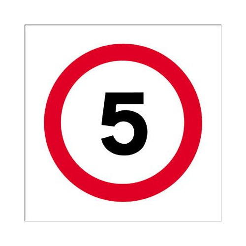 5MPH - STANCHION SIGN