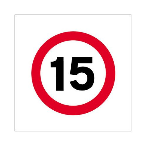 15MPH - STANCHION SIGN