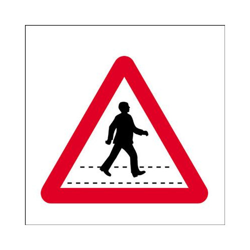 PEDESTRIAN CROSSING - STANCHION SIGN