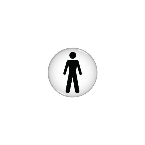 MAN SYMBOL DOMED ACRYLIC SIGN