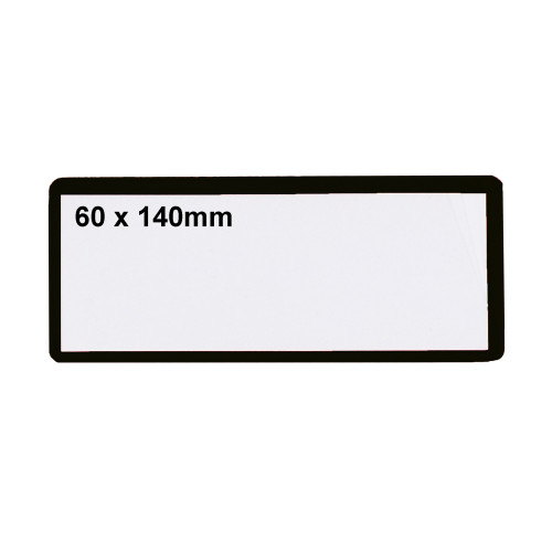 TICKET POUCHES - MAGNETIC - H.60 X W.140MM - PACK OF 100 - BLACK