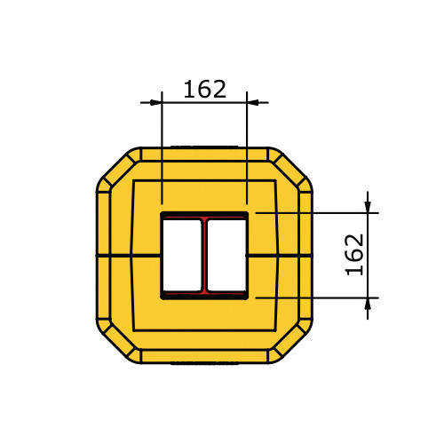 POLYWRAP SPACE SAVER COLUMN PROTECTOR - H.152 X W.152