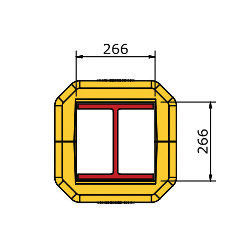 POLYWRAP SPACE SAVER COLUMN PROTECTOR - H.250 X W.250