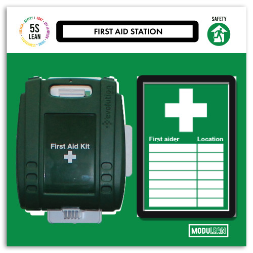 MODULEAN LITE - FIRST AID BOARD - H.500 X W.500 - GREEN