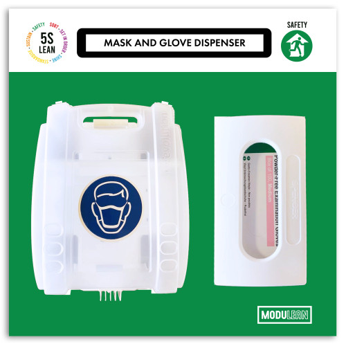 MODULEAN LITE - MASK AND GLOVE DISPENSER BOARD - GREEN