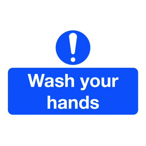 58X90MM WASH YOUR HANDS - PK OF 6