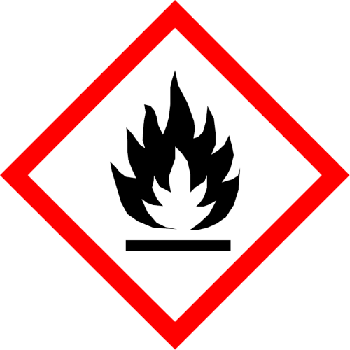 FLAMMABLE SIGN - 100X100MM