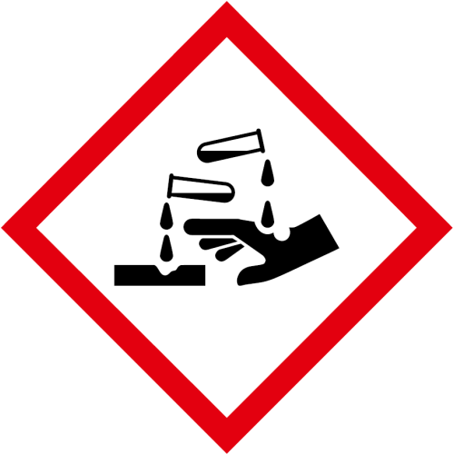 CORROSIVE SIGN - 100X100MM