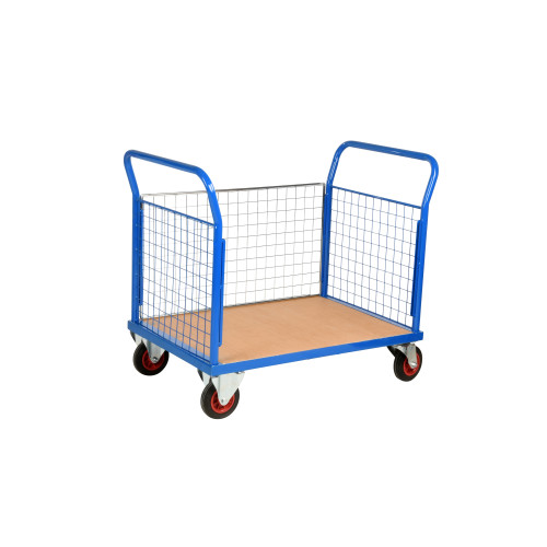 PLATFORM TROLLEY THREE SIDED MESH - 41KG