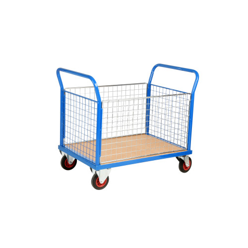 PLATFORM TROLLEY FOUR SIDED MESH - 44KG