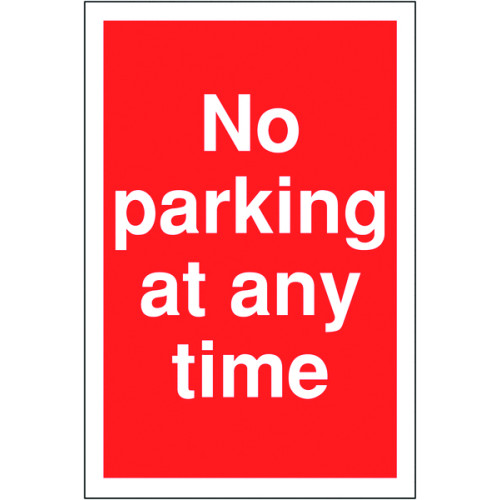 NO PARKING AT ANYTIME